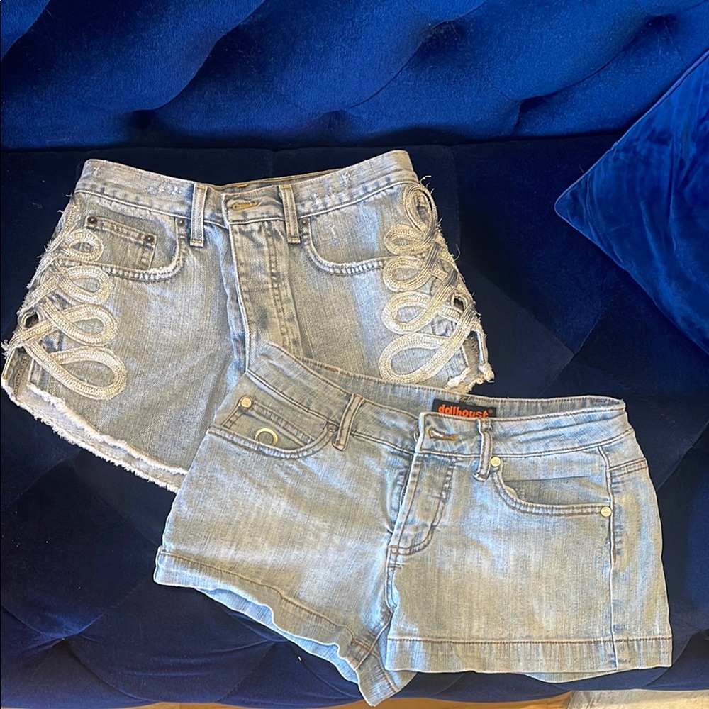 Dollhouse and Carmar Denim Shorts size 27 Women's Light Blue Denim Shorts